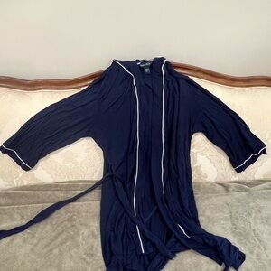 Nautica Dark Blue Robe with Light Trim